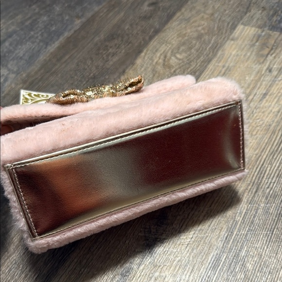 Disney Princess Pink Faux Fur Handbag with Gold Sequin Bow for girls - Picture 5 of 11